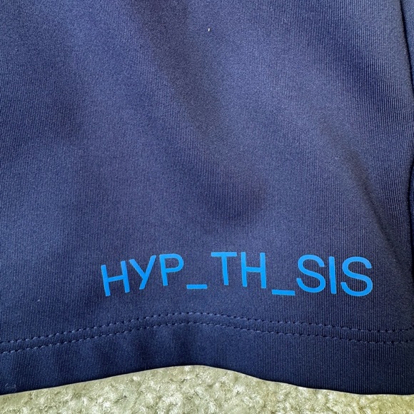 Hypothesis Scrub Hooded Softshell Jacket in Navy with Bright Blue Trim unisex - Picture 4 of 5